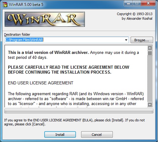 WinRAR 繁體中文版 5.0