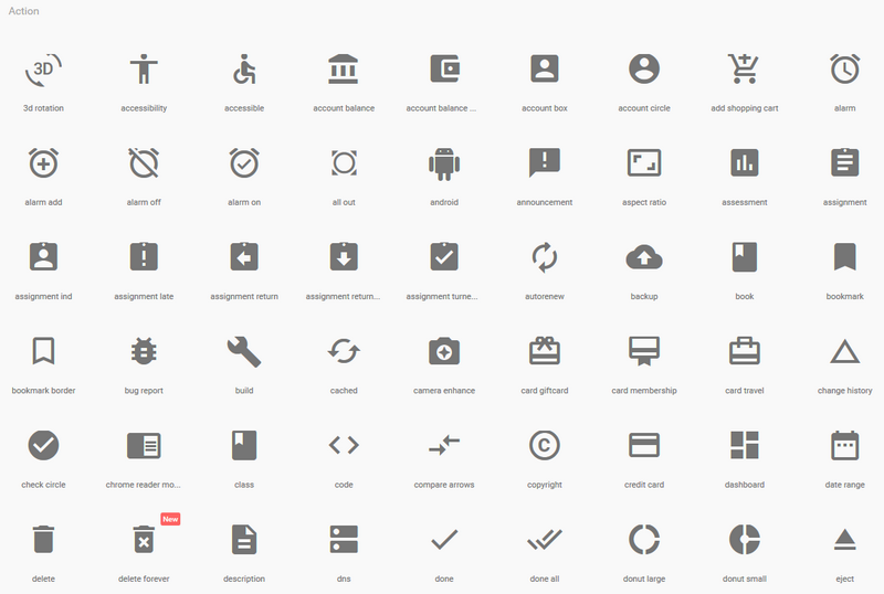 免費網站設計素材 Google Design – Material icons01