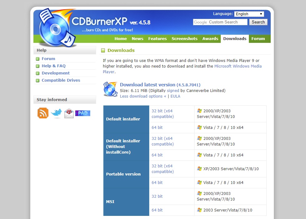 CDburnerxp 中文免安裝下載 免費好用的燒錄工具
