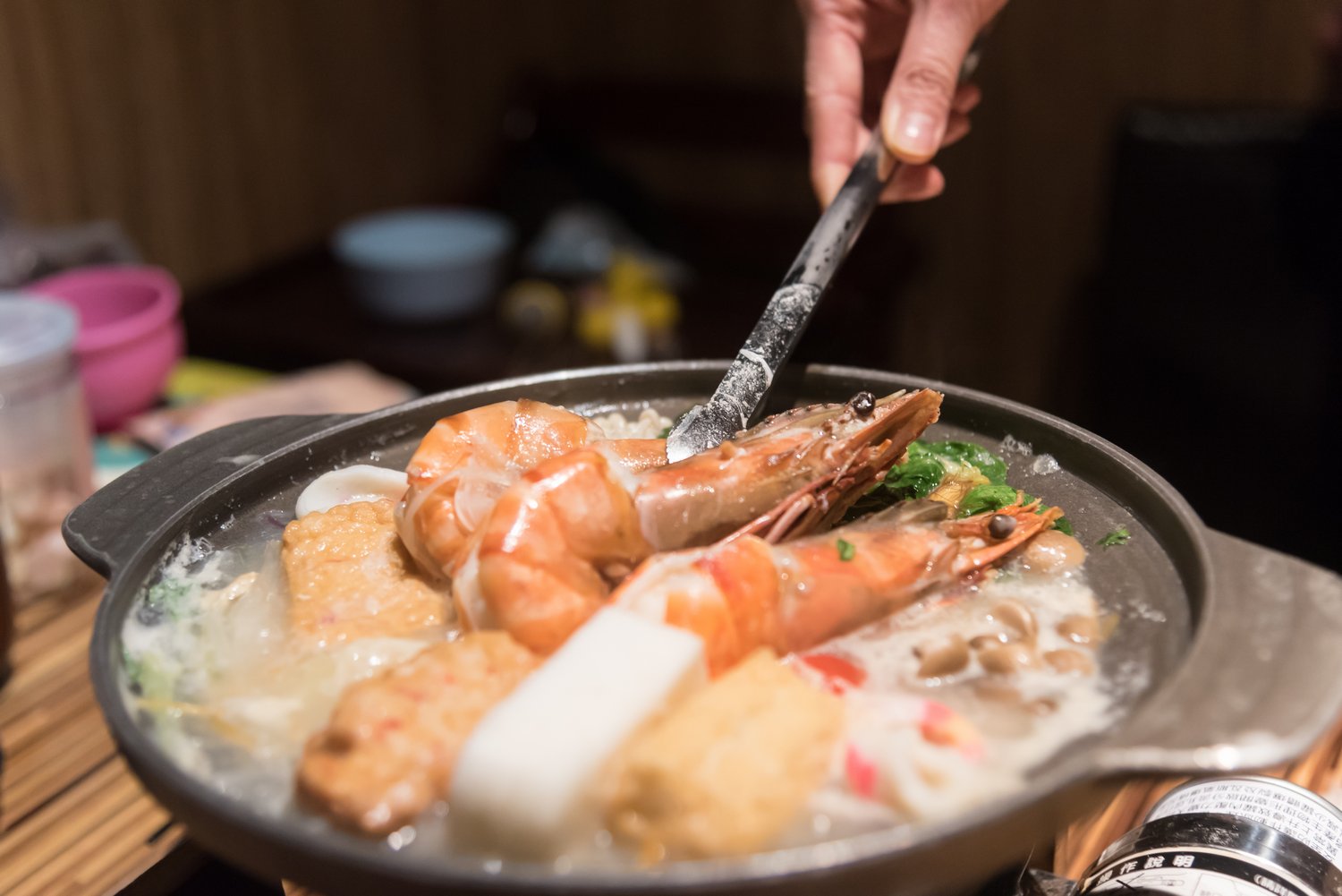內湖日式料理幸和殿 火鍋海大蝦 滿滿海洋鮮甜味
